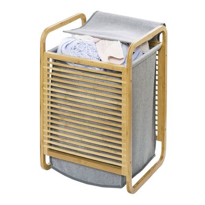 LAUNDRY BIN “ BAMBOO - BAHARI RANGE “ SLATTED “ 43L