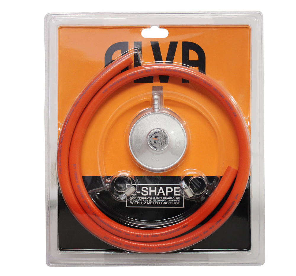 L-Shape Gas Regulator & 1.2m Hose Kit
