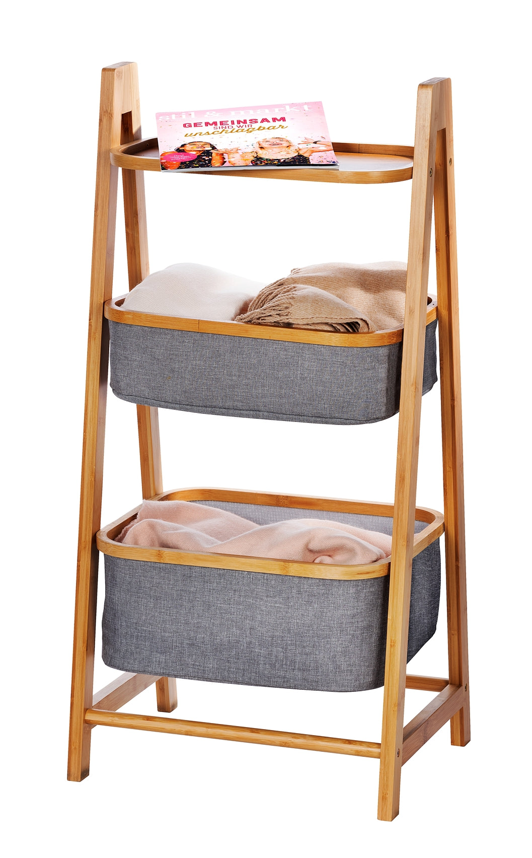 Shelf Unit With 2 Baskets - Bahari - Bamboo