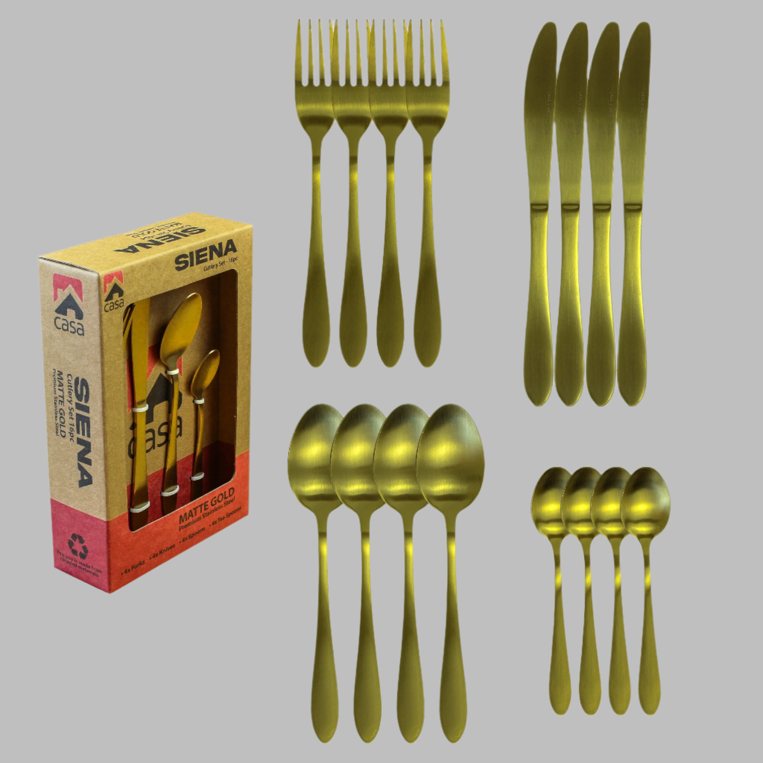 Cutlery Set 16Pc - Steel