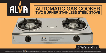 2-BURNER STAINLESS STEEL GAS STOVE