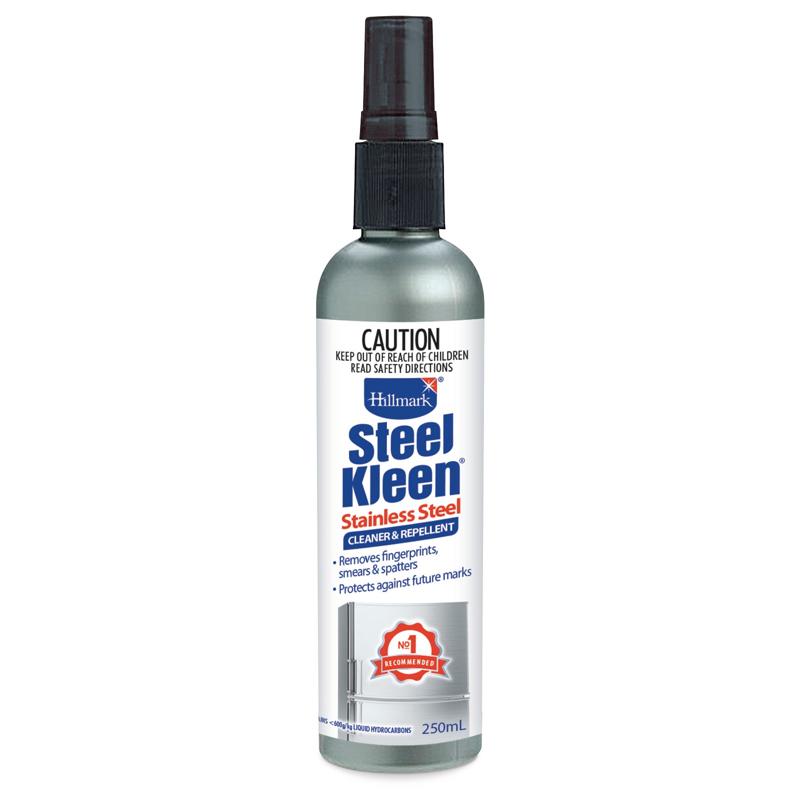 Hillmark Steel Kleen Stainless Steel Cleaner & Repellent Spray 250ml