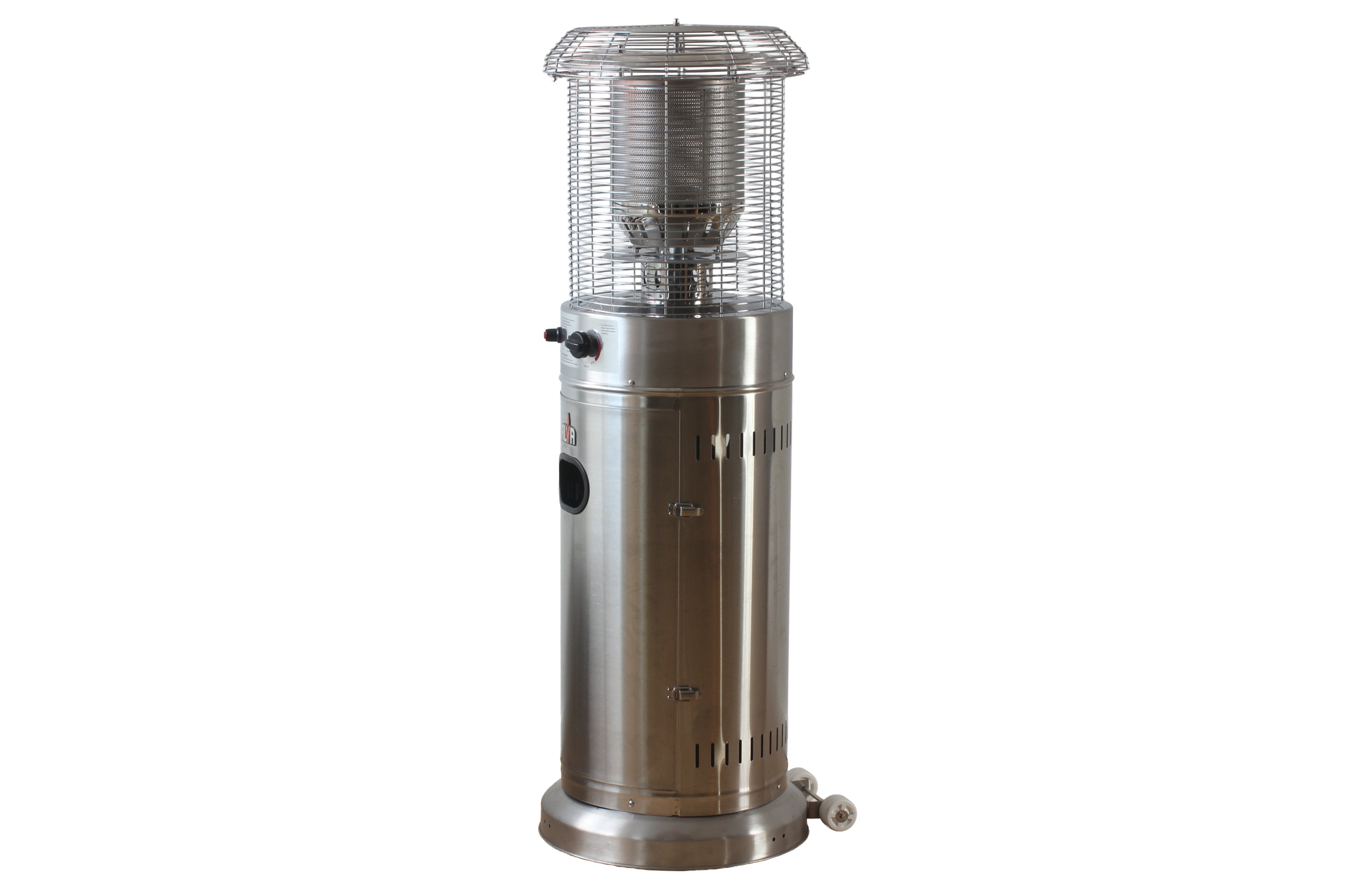 Short Stand Gas Patio Heater 1.35m - Stainless Steel