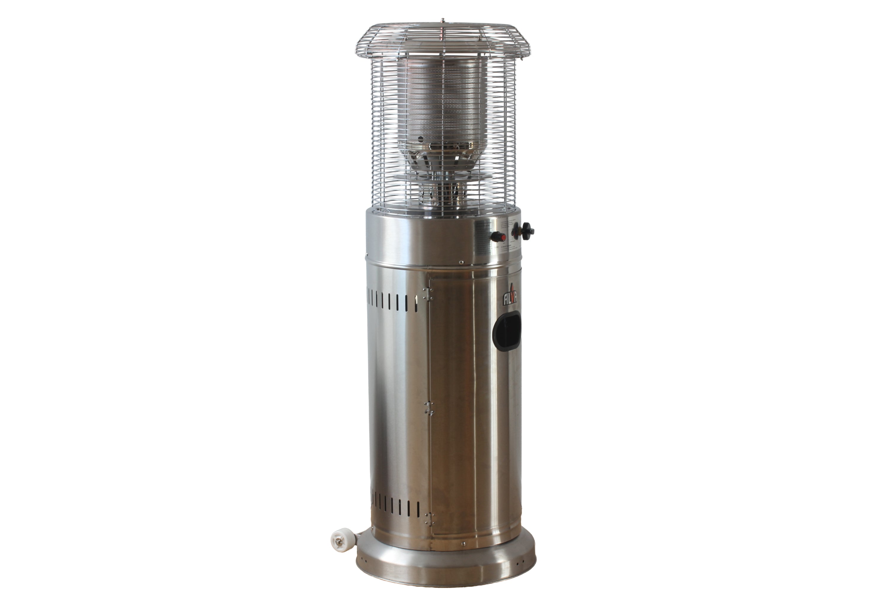 Short Stand Gas Patio Heater 1.35m - Stainless Steel