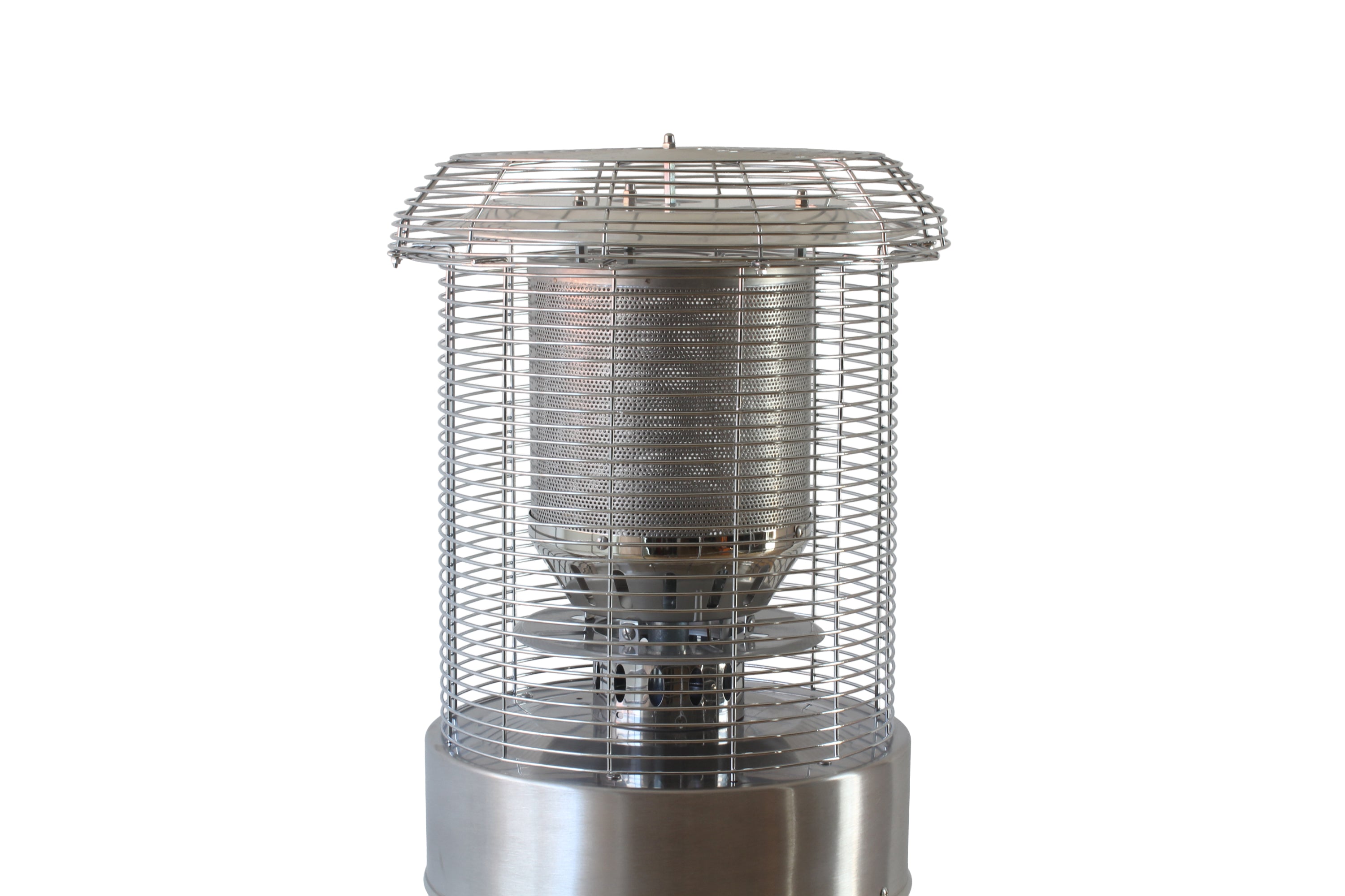 Short Stand Gas Patio Heater 1.35m - Stainless Steel