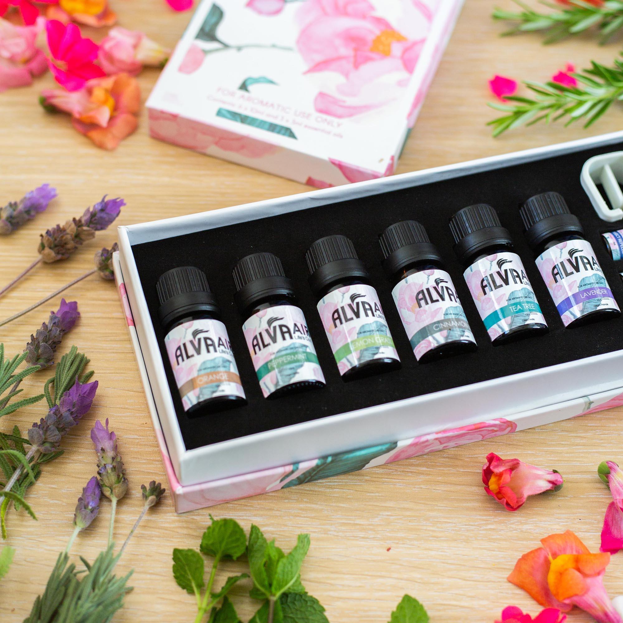 9PC ESSENTIAL OILS SET - FOR AROMATHERAPY DIFFUSER - Alva Lifestyle Retail