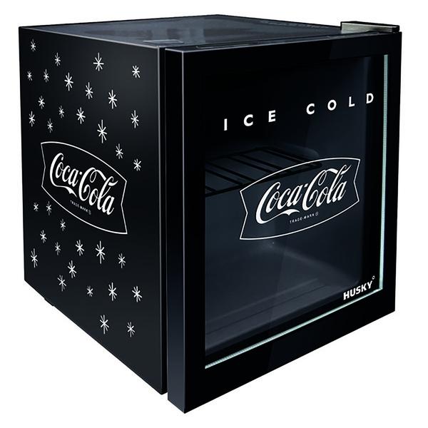 46L COUNTER-TOP BEVERAGE COOLER W/ GLASS DOOR - COCA COLA - BLACK - Alva Lifestyle Retail